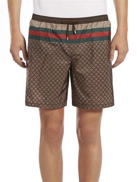 mens gucci swim trunks